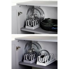 İlk El Grup Ieg™ 6 Bölmeli Tencere Kapak Rafı - Tencere Kapak Organizeri