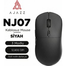 Ajazz NJ07 Kablosuz Ofis/oyuncu Mouse-3 Modlu Kullanm 12.800 DPI-300 Mah Batarya 67 Gram