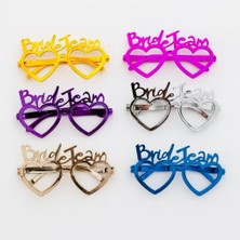 İlk El Grup Ieg™ Kalpli Bride Team Gözlük Seti 6 Renk - Kına &amp; Düğün Partileri Için