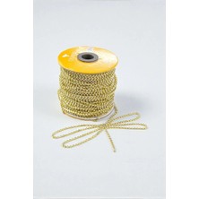 Serhat Aksesuar ve El İşçiliği Gold Kasa SS12 3 mm Kristal Taşlı Şerit Zincir (4 Metre)