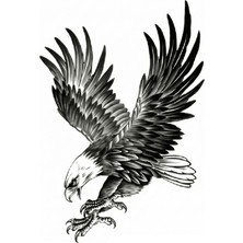 İlk El Grup Ieg™ Kartal Geçici Dövme Şablonu Büyük Boy
