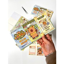 Kağıt Gemi Kapibara Outdoor Kombinler 3bölüm 42YAPRAK Oyun, Görev Tamamla Aktivite Sticker Seti/etiket/çıkartma