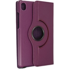 İlk El Grup  Lenovo Tab M8 Kılıf 360 Tablet Deri Kılıf - Mürdüm