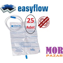 Easyflow Musluklu İdrar Torbası 2000 ml 25'li Paket