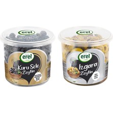 Avni Erel Izgara Yeşil Zeytin ve Kuru Sele Siyah Zeytin 400 gr 2 Li Paket