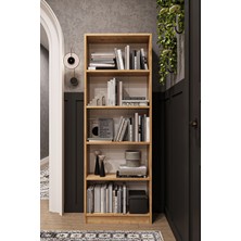 Asra Trend Modern 10 Raflı Ev Ofis Kütüphane Kitaplık %100 MDF Dekoratif Kitaplık K002