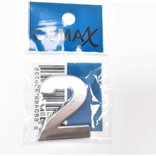 İlk El Grup Ieg™ 4 cm Plastik Krom Kaplama Kapı Numarası -2