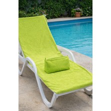 Miespiga %100 Pamuk Şezlong Havlusu ve Su Geçirmez Islak Kuru Mayo Çantası Ikili Set