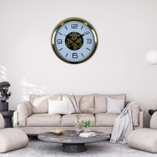 Zentime Modern Prestige Gold 60 cm Çarklı Duvar Saati