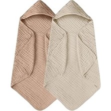 SHC4200 MINUCHE%100 Müslin Pamuklu Havlu Kundak - 80X80 cm Bebek Banyo Havlusu - Yumuşak ve Emici