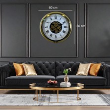 Zentime Aurelius Gold 60 cm Çarklı Duvar Saati