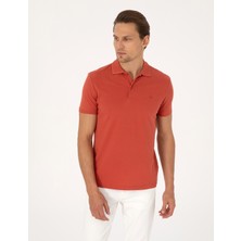 Pierre Cardin Erkek Kiremit Slim Fit Basic Tişört 50325323-VR031