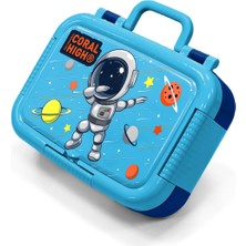 Coral High Kids Lacivert Mavi Astronot Desenli Paslanmaz Çelik Beslenme Kabı 39324