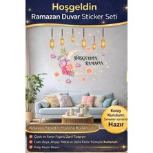 Svein #ramazansticker Dekoratif Yapıştırılabilir Çıkarılabilir Hoşgeldin Ramazan Motifli Duvar Sticker