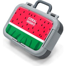 Coral High Kids Kırmızı Yeşil Karpuz  Desenli Paslanmaz Çelik Beslenme Kabı 39317