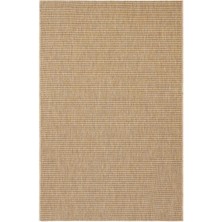 Cool Halı Milano Bej Hasır Görünümlü Bohem Rustik Makina Dokuma Kolay Temizlenir Kesme Ince Salon Oda Halısı