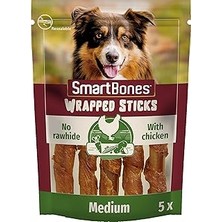 SHC4200 Smartbones Tavuk Sargılı Medium Stick Köpek Ödülü 5'li (5 x 125GR)