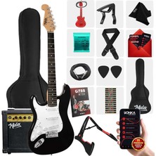 Midex AGE-45 Solak Elektro Gitar Seti Amfili ve Full Aksesuar White Black