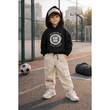 H&Y 44148 Invicible Baskılı Erkek Çocuk Spor Kapüşonlu 2li Takım