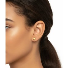 Altıntaş Simli Top Altın Küpe