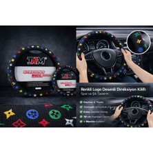 Paspro Otomotiv Logo Desenli Direksiyon Kılıfı -38 cm - Spor Şık Tasarım