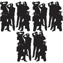 SHC4200 Beistle 6 Parça Plastik Paparazzi Fotoğraf Arka Planı Vip Film Ödülleri Gece Partisi Süslemeleri, 1