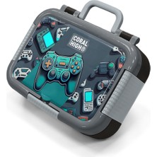 Coral High Kids Nefti Gamer Desenli Paslanmaz Çelik Beslenme Kabı 39301