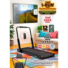 Irun New Koşu Bandı, Bluetooth, 12KM Hız, Kumandalı, Sıvı Silikon Hediyeli, Adım Sayarlı, Programlı