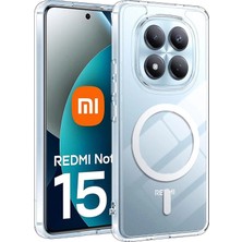 Nezih Case Redmi Note 15 4g Uyumlu Şeffaf Magsafe Wireless Şarj Destekli Sert Kılıf