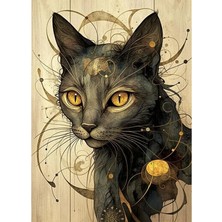 Bedeko Kedi Yüzü Mdf Ahşap Tablo