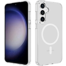 FitCase Samsung Galaxy S26 Plus Kılıf Magsafe Özellikli Şeffaf Silikon Kapak