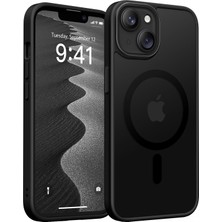 Bix iPhone 13 / 14 Magsafe Uyumlu Kılıf Tam Koruma Manyetik Darbe Emici Siyah