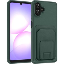 Nezih Case Samsung Galaxy A07 Uyumlu Kart Bölmeli Deri Görünümlü Şık Yumuşak Kılıf