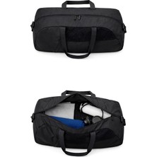 Büyük Boy Siyah Önü Cepli Ayarlanabilir Omuz Askılı El Seyahat Spor ÇANTASI-00831