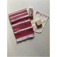 İlk El Grup Ieg™ Gelin Hamamı Seti, Premium Peştemal , Ponza Topuk Taşı, Doğal Zeytinyağı Sabun, Kese 4