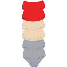 İlk El Grup Ieg™ 6 Adet Tutku Kadın Yüksek Bel Bato Kalın Lastik Külot S17