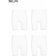 Belpa Büyük Beden, Curve, Penye Içlik %100 Pamuklu Tayt 4'lü Paket