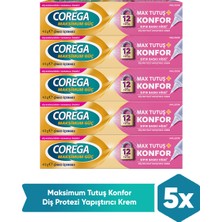 Corega Yastık Konforlu Diş Protezi Yapıştırıcı Krem x 5 Adet