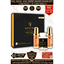 Dr. Sammy's Quarine 2 Aylık Saç Bakım Seti (2 Serum+1 Multivitamin) Dökülme ve yıpranma Karşıtı Bitkisel Kök Hücre Ekstratları, Vitamin, Mineral İçeren Saç, Sakal, Kaş ve Kirpik Onarıcı Premium Set
