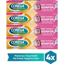 Corega Yastık Konforlu Diş Protezi Yapıştırıcı Krem x 4 Adet