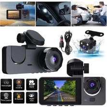 Eco Lounge Üç Kameralı Ön Iç Arka Araç Içi Kamera Wifi Viidure App Mpıa CC38 64GB