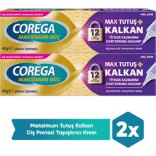Corega Maksimum Kontrol Protez Yapıştırıcı Krem 40 gr x 2'li Paket