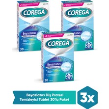 Corega Beyazlatıcı Temizleyici Tablet 90'lı Paket Diş Hekimlerinin Önerdiği Ürün
