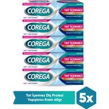 Corega Aromasız Diş Protezi Yapıştırıcı Krem 3 Yönlü Tutuş 40 gr x 5 – Tat ve Koku İçermez, Türkiye Üretimi