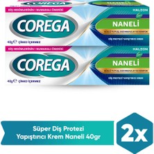 Corega Süper Protez Yapıştırıcı Krem Naneli 40 gr x 2 Adet