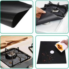 İlk El Grup Ieg™ Ocak Koruyucu Folyo Yanmaz Yapışmaz 4'lü Set Siyah Renk