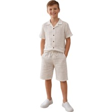 Ugly Duck 9-14 Yaş Arası Müslin Gömlek-Şort Takım - Beyaz