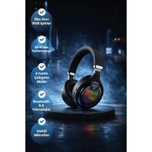Xo XO-BE18 Siyah Wirelles Kablosuz Katlanabilir Kulak Üstü Rgb Işıklı Bluetooth Kulaklık