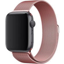 Psgt Apple Watch Uyumlu ( 38/40/41MM) ve SERI10 ve 11(42MM) Paslanmaz Hasır Örgü Metal Milano