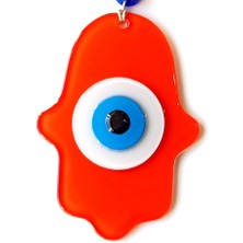 İlk El Grup Ieg™ Nazar Boncuklu Turuncu Fatma Ana Bereket Eli Cam Duvar Süsü